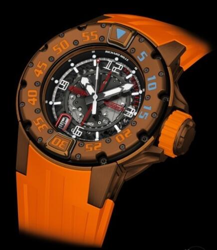 Replica Richard Mille RM 028 Automatic Winding Diver's watch Brown PVD Titanium